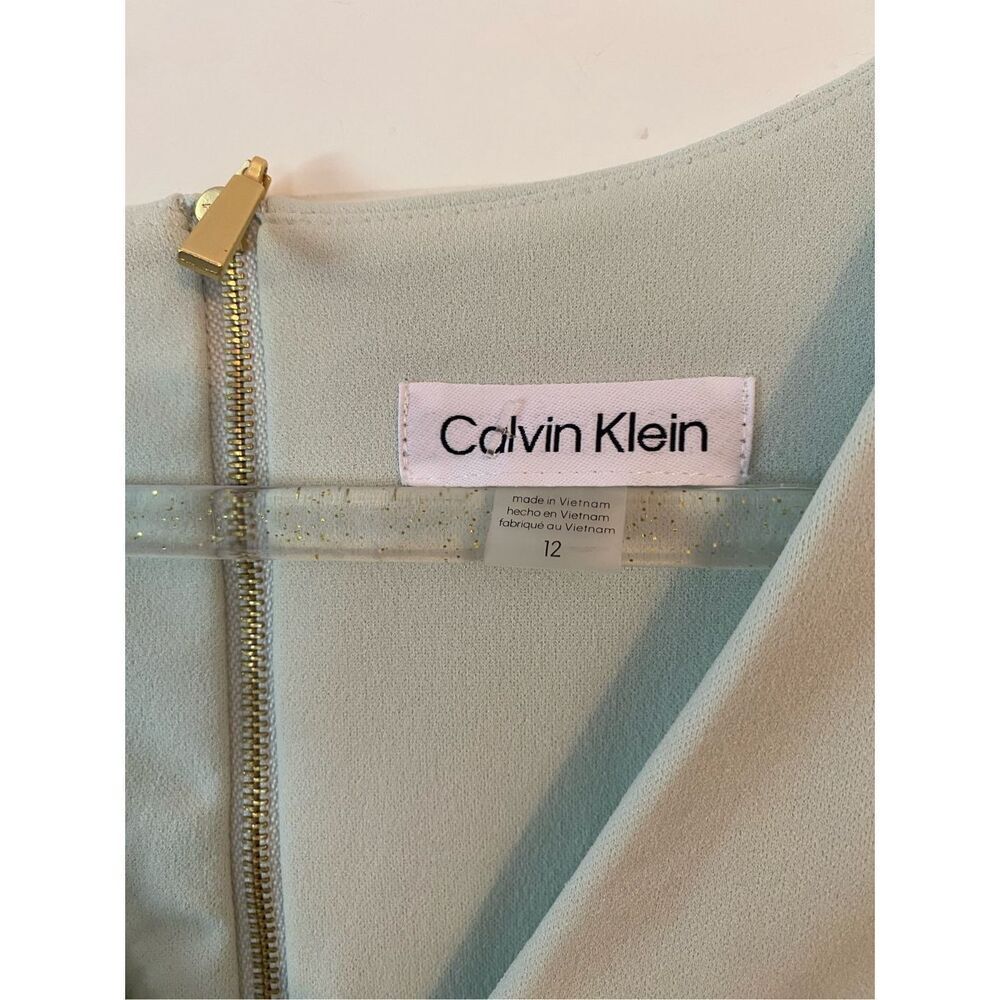 Calvin Klein CELADON Mint Green Sheath Dress NWOT Size 12 - Picture 3 of 7